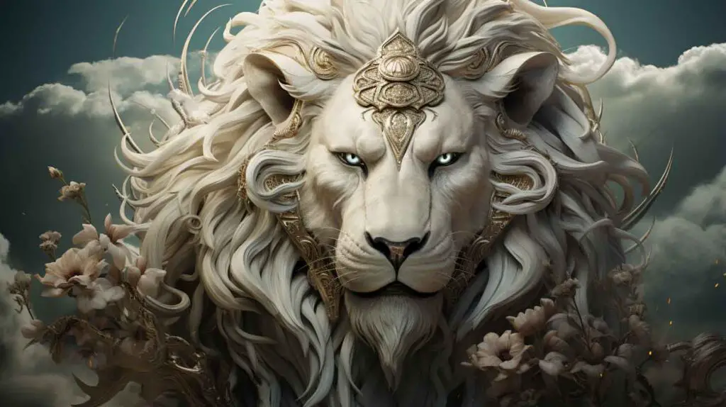 White Lion Symbolize Spiritual Resilience