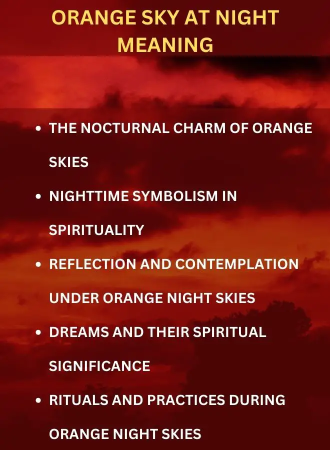 Orange Sky at Night Meaning
