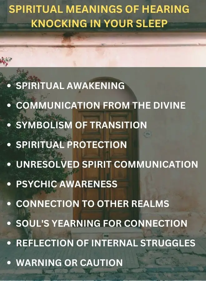 Spiritual Meanings of Hearing Knocking in Your Sleep