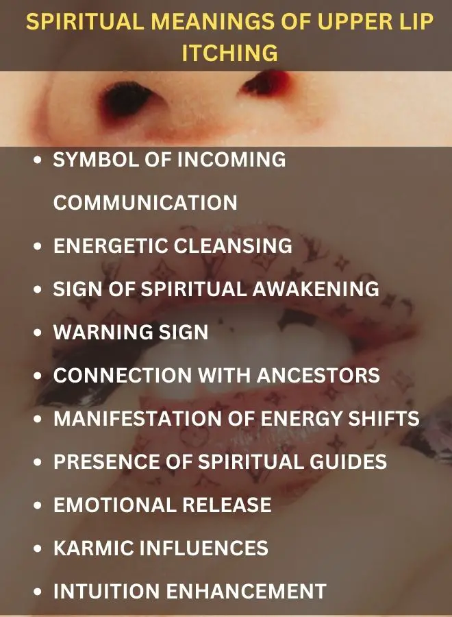 Spiritual Meanings of Upper Lip Itching