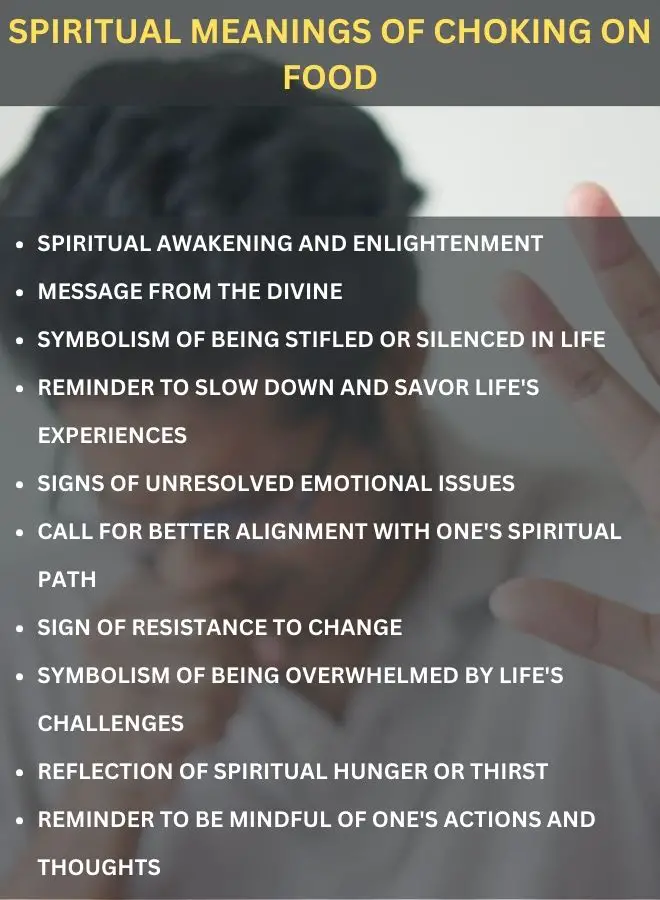 Spiritual Meanings of Choking on Food